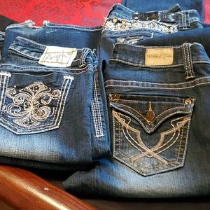 Blue jeans assorted size 5 7 9 juniors